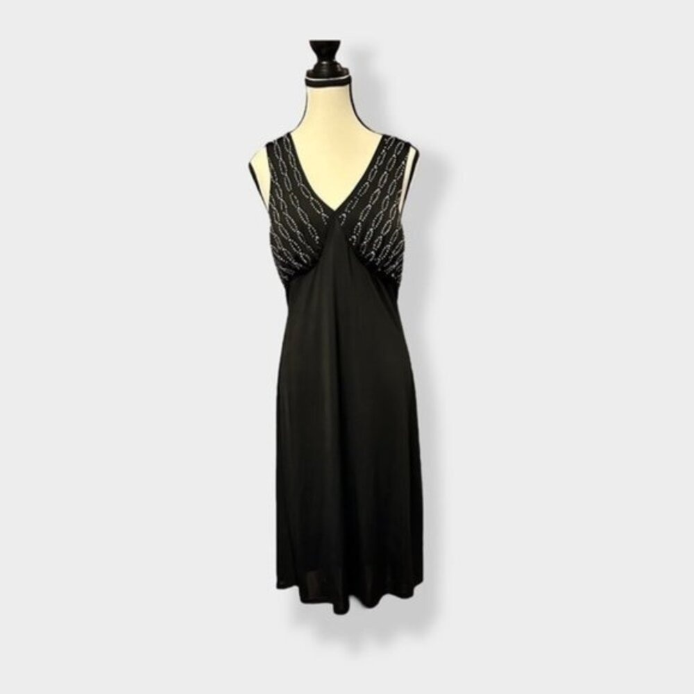 00s y2k Vintage Women’s Sequin Bodice Black Dress XL